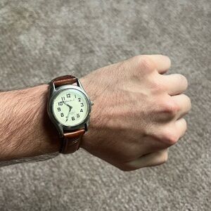 VTG 90’s Eddie Bauer Brown Leather Watch